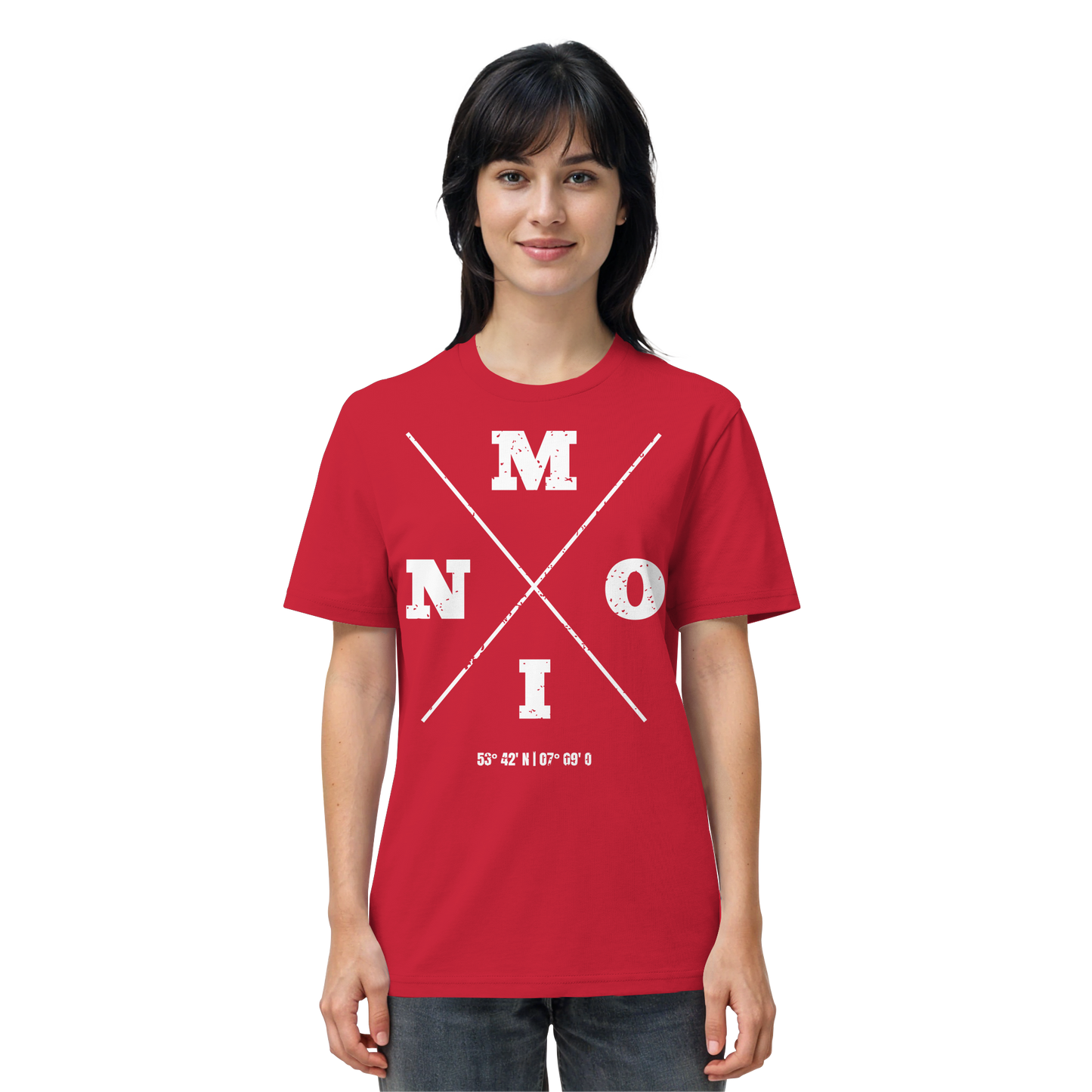 Moin Koordinaten | Heimat im Herzen | Unisex Shirt Premium