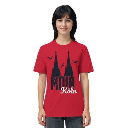 Moin Köln | Rotes T-Shirt | Gruß von der Küste | Unisex Shirt Premium