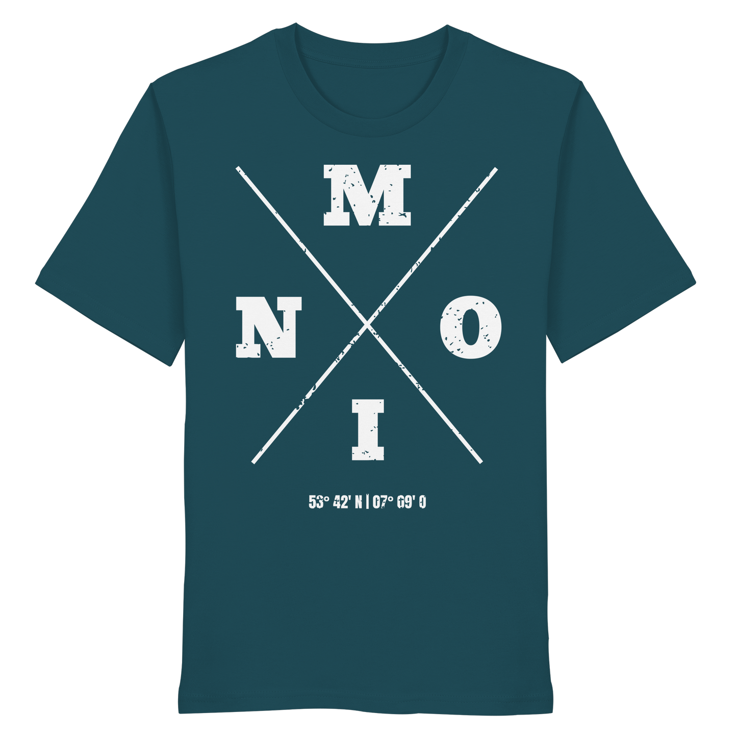 Moin Koordinaten | Heimat im Herzen | Unisex Shirt Premium