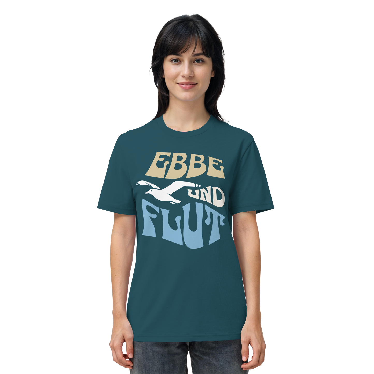 Ebbe & Flut Möwe | Unbeschwertheit genießen | Unisex Shirt Premium